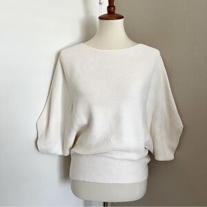 Cream Dolman Sleeve Knit Top